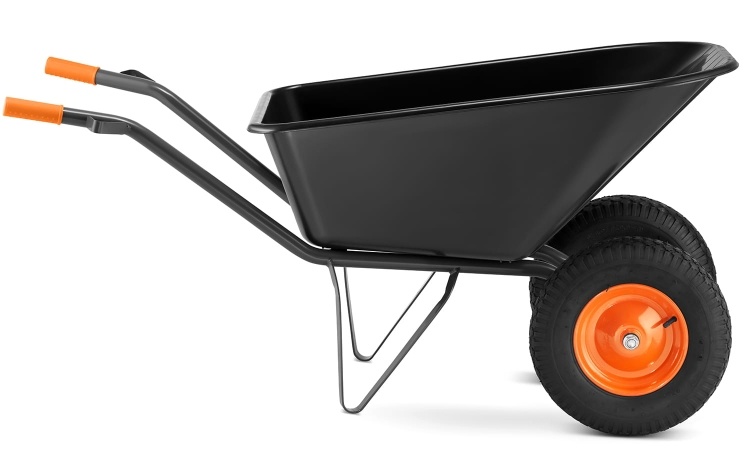 Kruiwagen HIGHER 150L PVC Dubbelwielig 390kg Geproduceerd in Polen