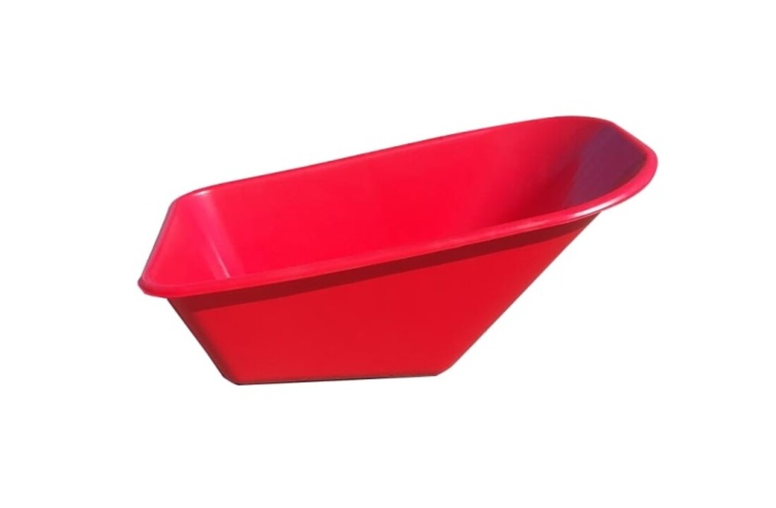 Kruiwagen 150 liter - met 2 wielen - tot 390 kg - zwart/oranje