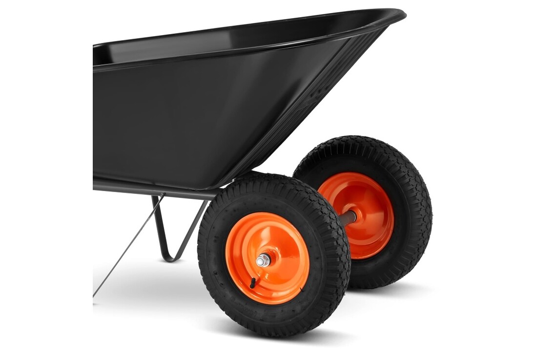 Kruiwagen HIGHER 150L PVC Dubbelwielig 390kg Geproduceerd in Polen