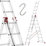 Multifunctionele ladder 3x8 - werkhoogte 5,63 m - aluminium