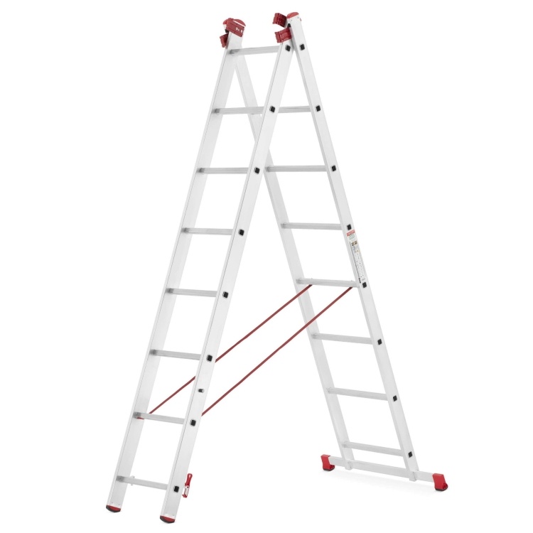 ALOSS Universele Aluminium Ladder 3x8 - 6.45 m