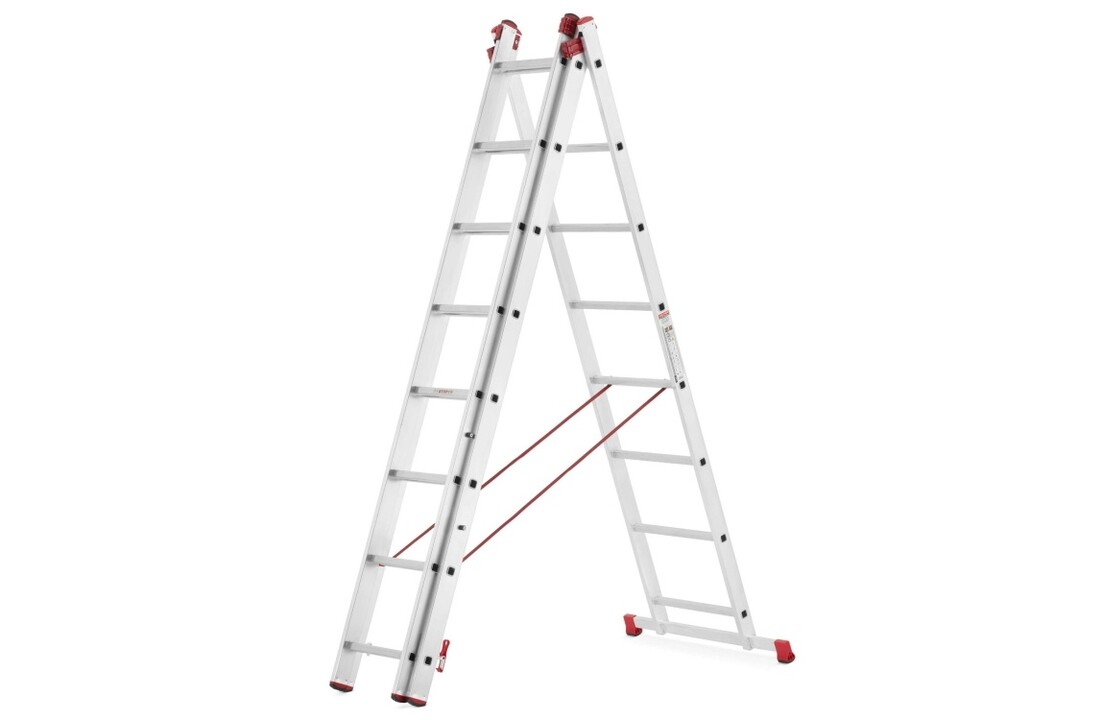 ALOSS Universele Aluminium Ladder 3x8 - 6.45 m