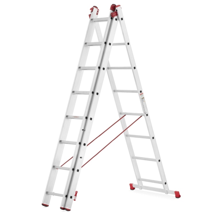 ALOSS Universele Aluminium Ladder 3x8 - 6.45 m