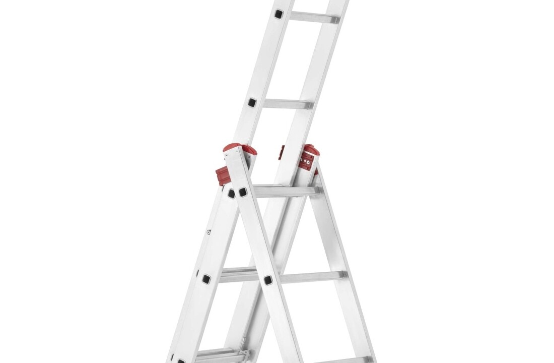 ALOSS Universele Aluminium Ladder 3x8 - 6.45 m