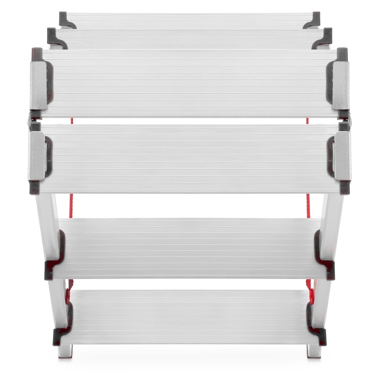 Dubbelzijdige Huishoudladder HIGHER 2x4 treden - 2.85 m werkhoogte