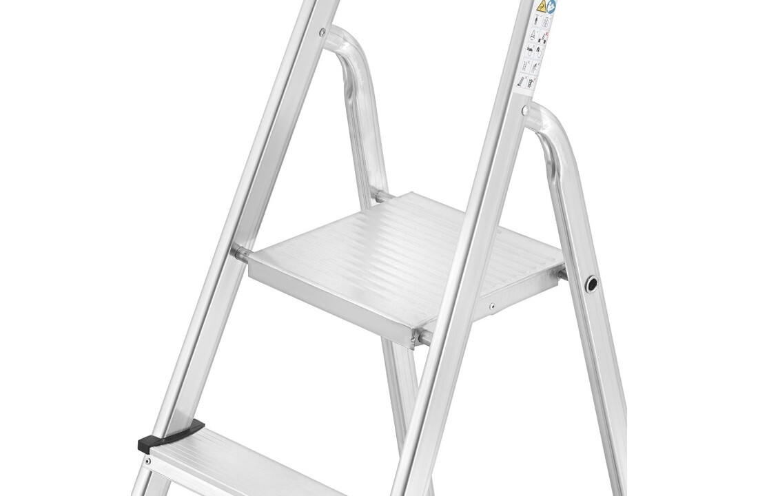 HIGHER Aluminium huishoudladder, 4 treden, 2.75m