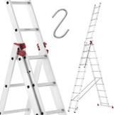 Vouwladder - 3x10 treden - werkhoogte 6,76 m - HIGHER