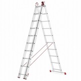 Universele Aluminium Ladder 3x10 HIGHER voor Trappen 7,55m
