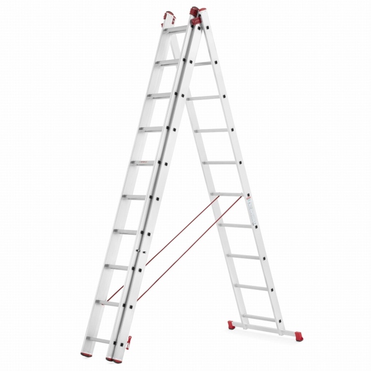 Vouwladder - 3x10 treden - werkhoogte 6,76 m - HIGHER