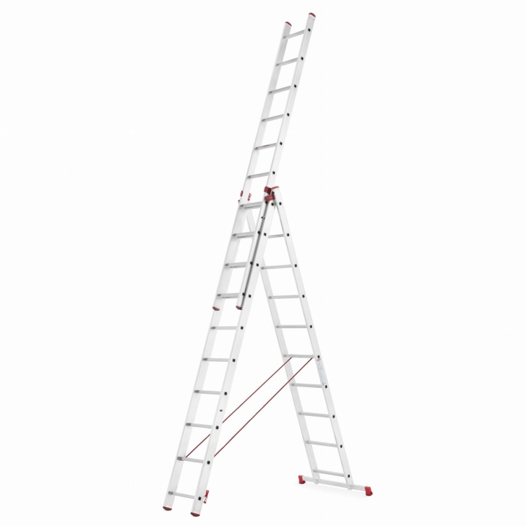 Universele Aluminium Ladder 3x10 HIGHER voor Trappen 7,55m