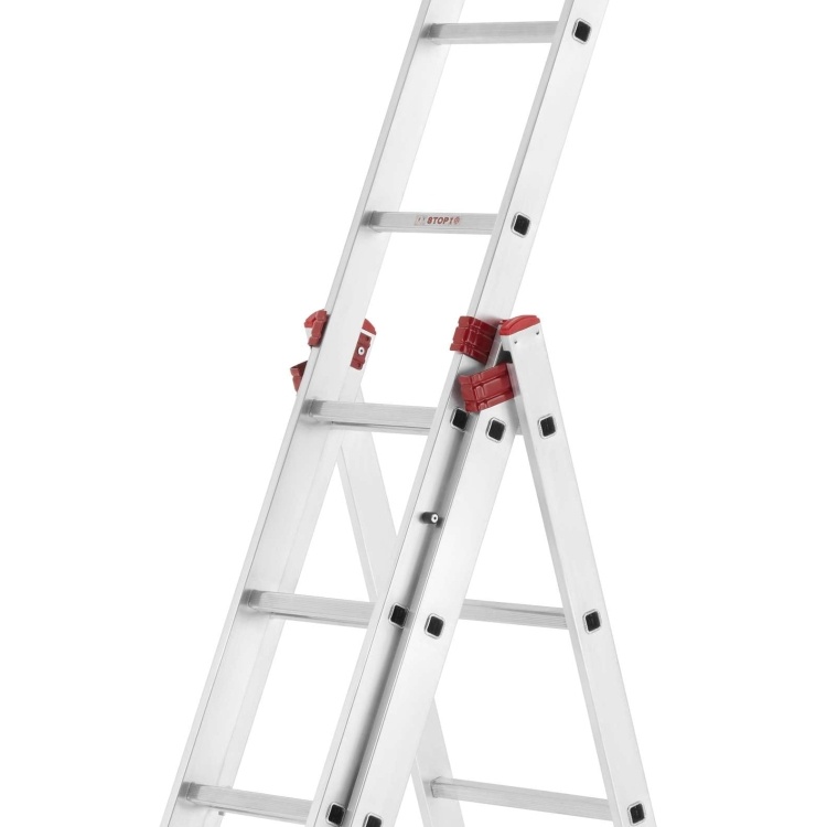 Vouwladder - 3x10 treden - werkhoogte 6,76 m - HIGHER