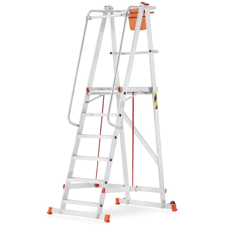 Bordestrap 6 treden – werkhoogte 3,57 m – HIGHER