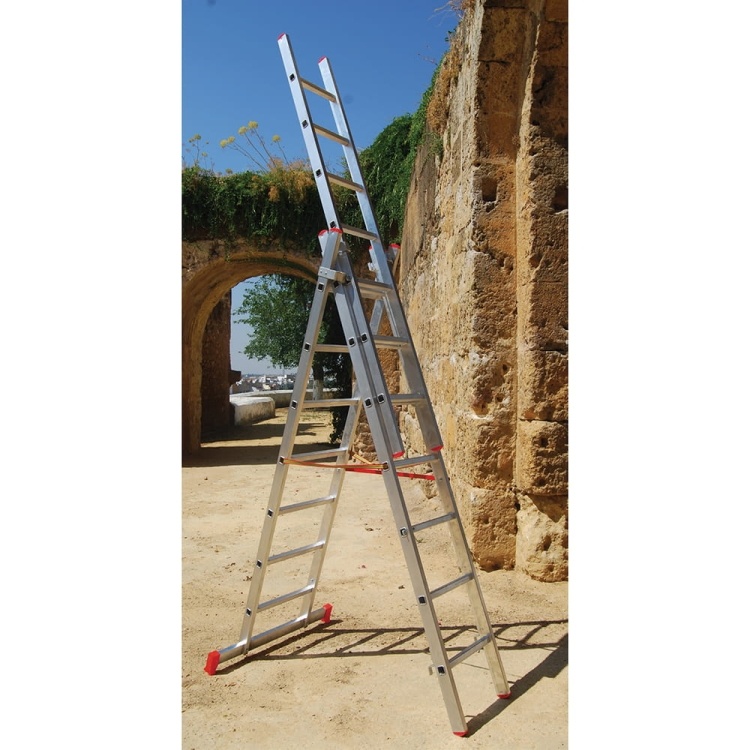 Vouwladder 3x7 treden - werkhoogte 5,30 m - Faraone
