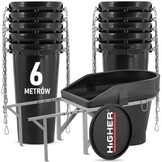 Stortkoker - met draagconstructie - 6 m - Ø 60-41 cm - zwart