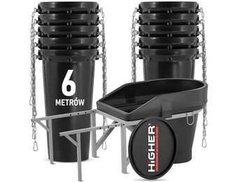 Stortkoker - met draagconstructie - 6 m - Ø 60-41 cm - zwart