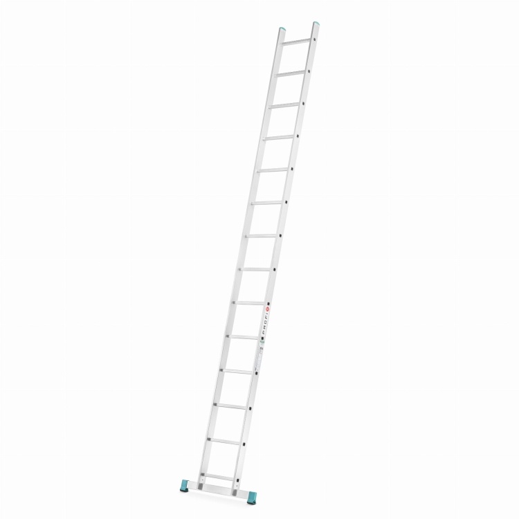 Ladder - 14 treden - aluminium - 5,50 m werkhoogte - tot 150 kg