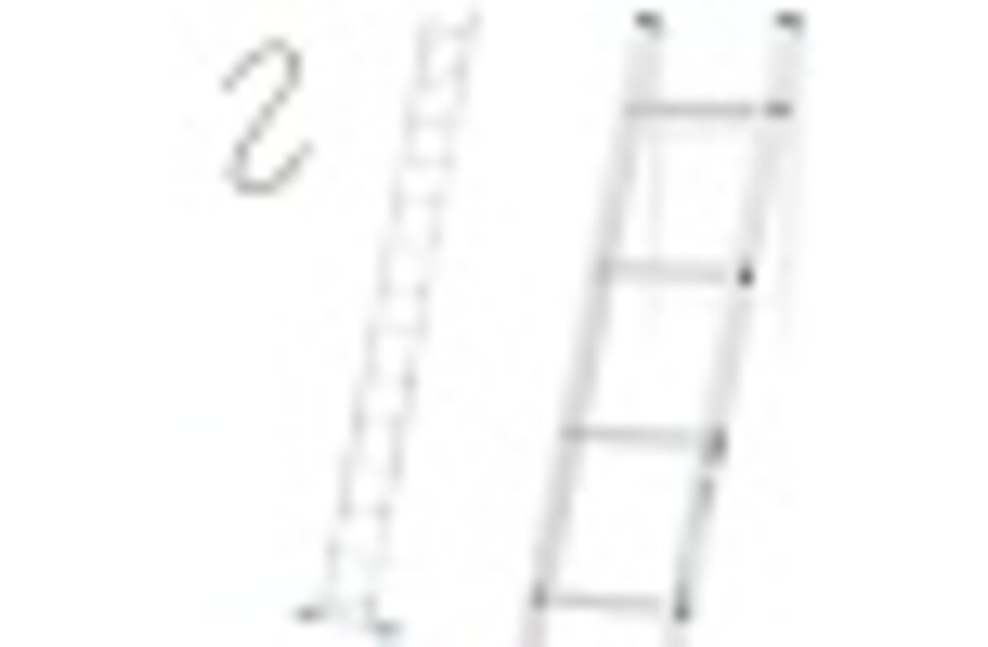 Ladder - 14 treden - aluminium - 5,50 m werkhoogte - tot 150 kg