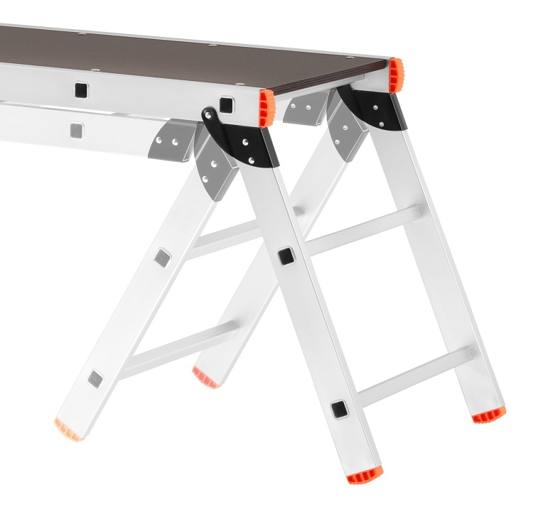 Werkplatform - aluminium - inklapbaar - 2,6 m werkhoogte