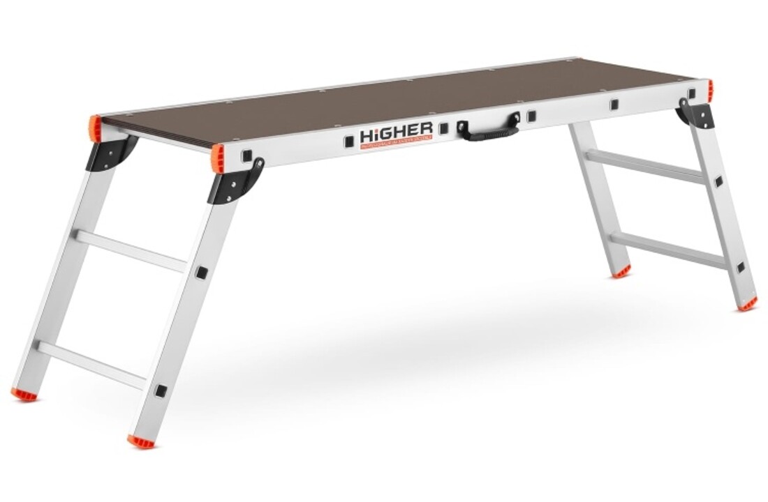 Werkplatform - aluminium - inklapbaar - 2,6 m werkhoogte