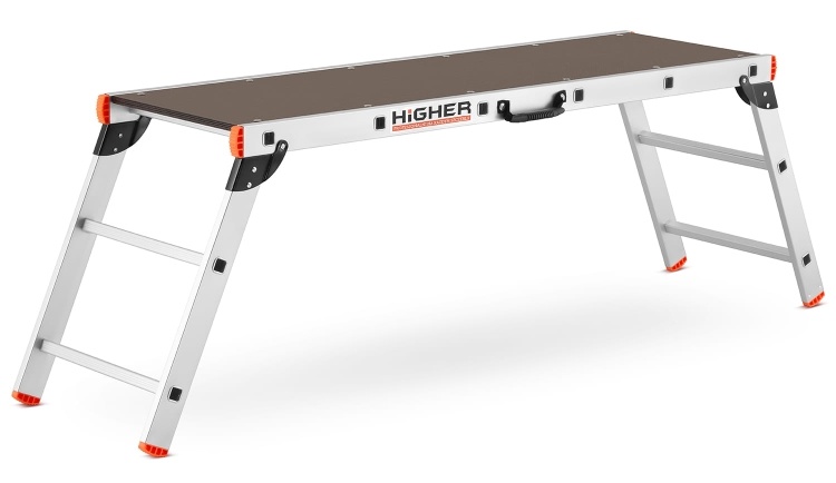 Werkplatform - aluminium - inklapbaar - 2,6 m werkhoogte