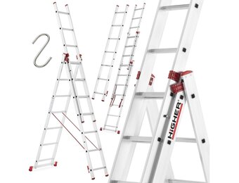 HIGHER Professional Aluminium Ladder 3x7 5.30m