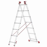 Vouwladder - reformladder - 3x7 treden - werkhoogte 4,49m