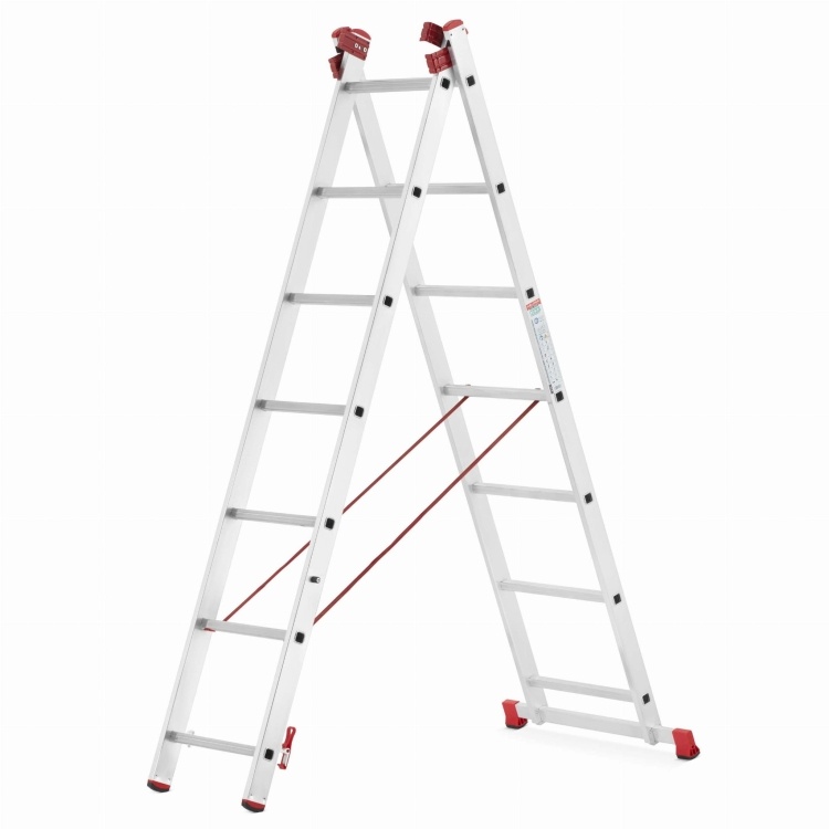 Vouwladder - reformladder - 3x7 treden - werkhoogte 4,49m