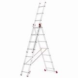 Vouwladder - reformladder - 3x7 treden - werkhoogte 4,49m
