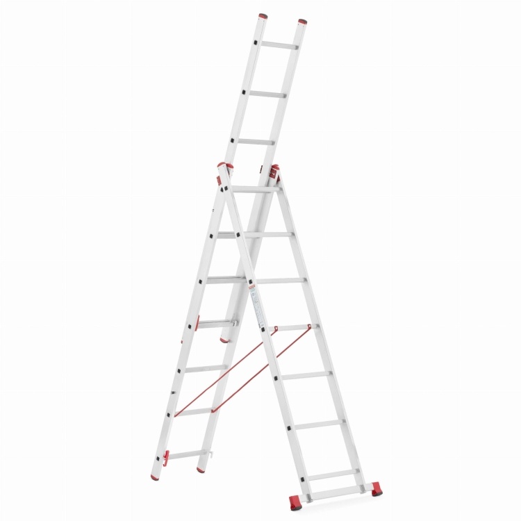 Vouwladder - reformladder - 3x7 treden - werkhoogte 4,49m