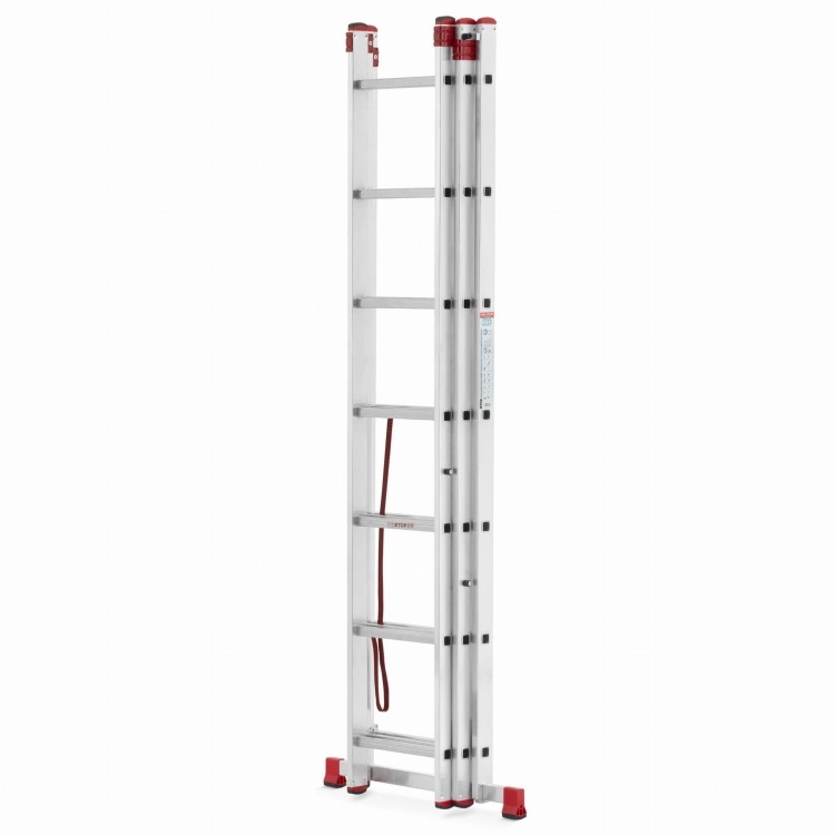 Vouwladder - reformladder - 3x7 treden - werkhoogte 4,49m