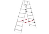 Huishoudtrap - 2x 8 treden - aluminium - 3,70 m werkhoogte