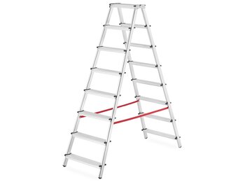 HIGHER Tweezijdige huishoudtrap 2x8 treden - 3,70 m