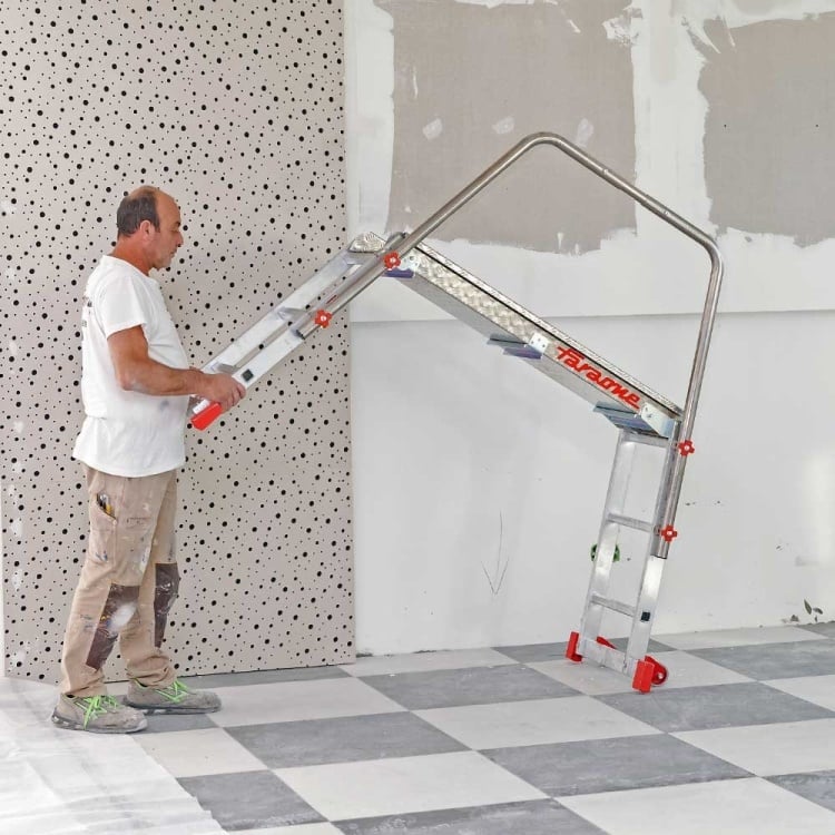 Werkplatform - 2 treden - aluminium -2,50 m werkhoogte