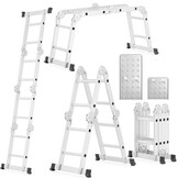 HIGHER Multifunctionele Vouwladder 4x2 met Werkplatform - 150kg