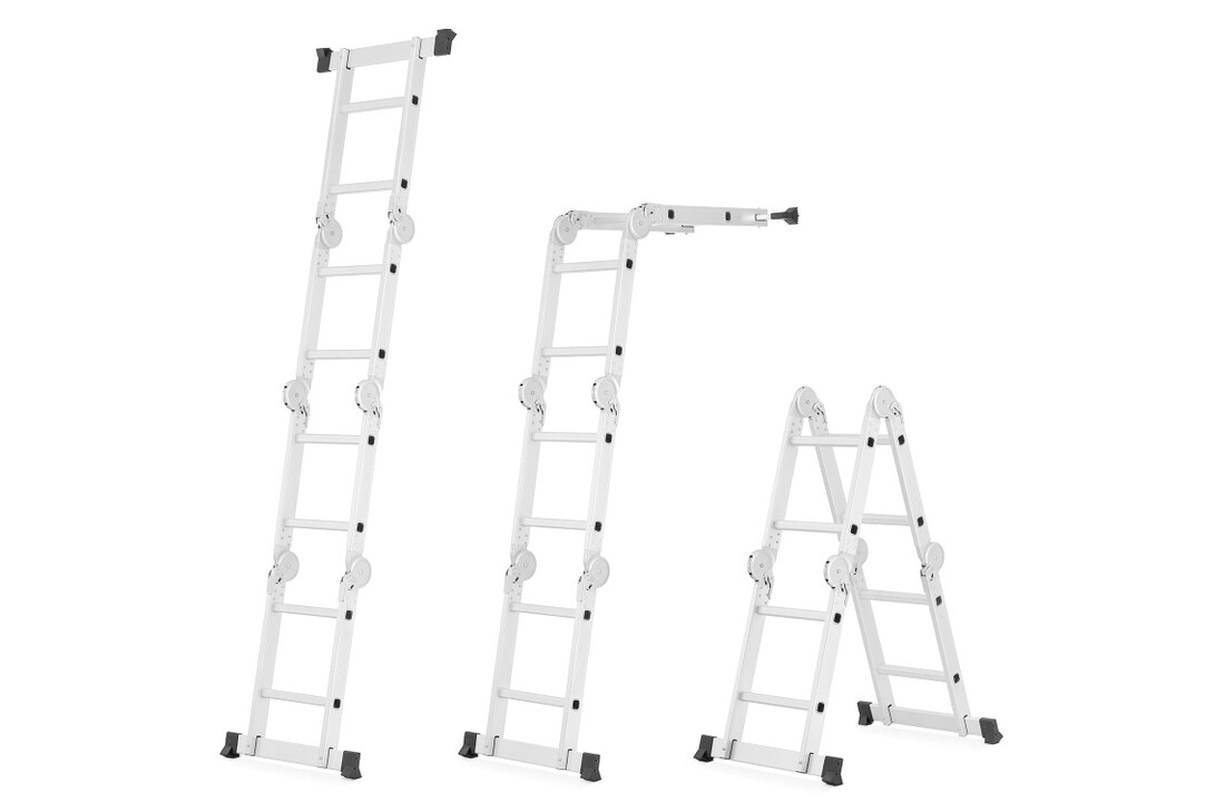 HIGHER Multifunctionele Vouwladder 4x2 met Werkplatform - 150kg