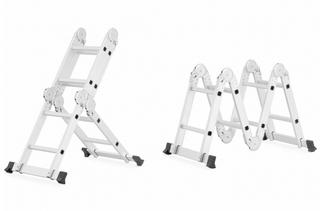 HIGHER Multifunctionele Vouwladder 4x2 met Werkplatform - 150kg
