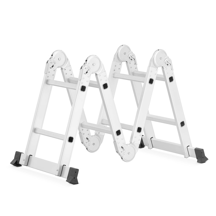 HIGHER Multifunctionele Vouwladder 4x2 met Werkplatform - 150kg