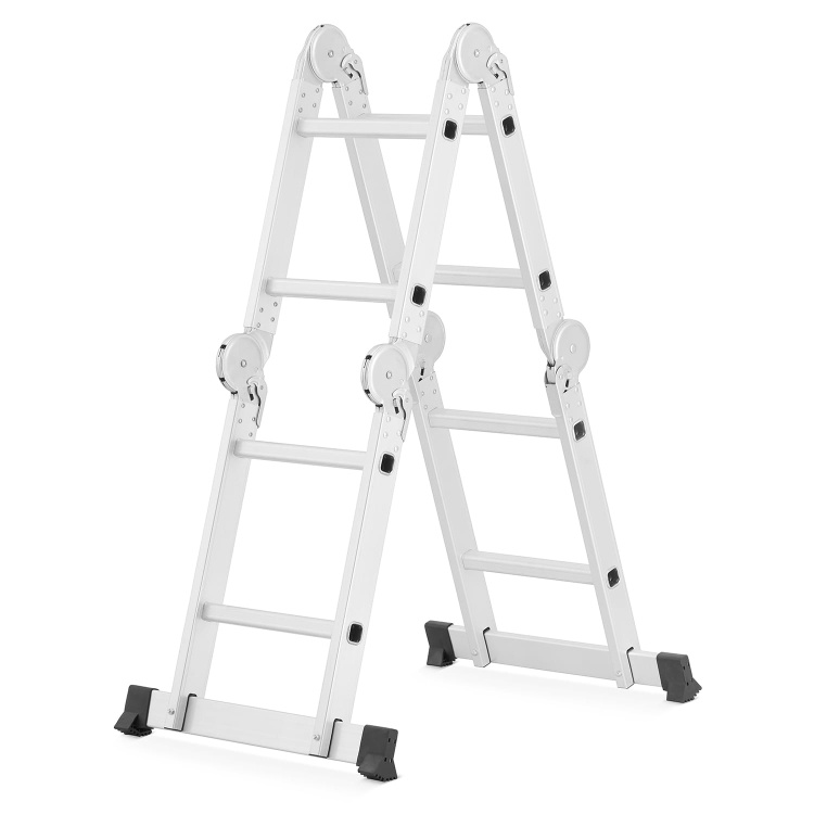 HIGHER Multifunctionele Vouwladder 4x2 met Werkplatform - 150kg