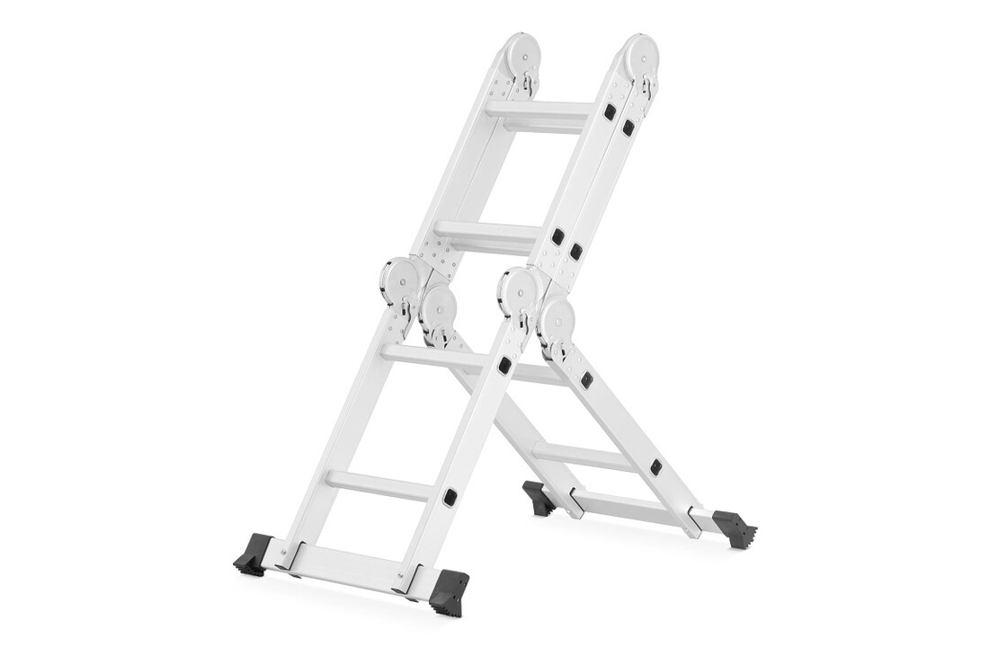 HIGHER Multifunctionele Vouwladder 4x2 met Werkplatform - 150kg