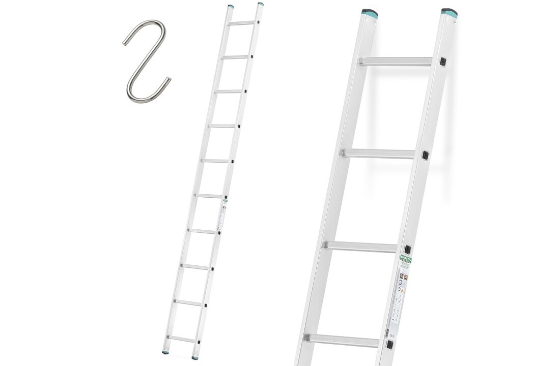 Aloss 1-delige schuifladder 1x10 sporten - 2,84m