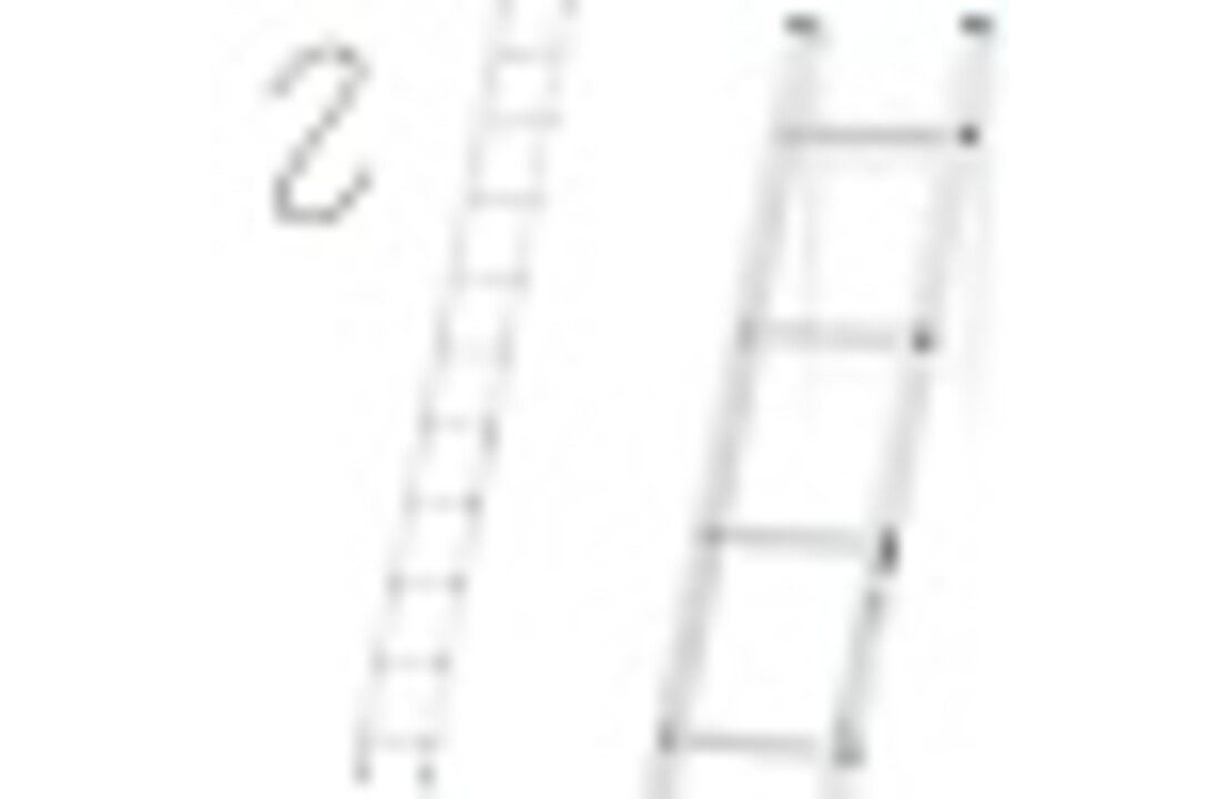 Aloss 1-delige schuifladder 1x10 sporten - 2,84m