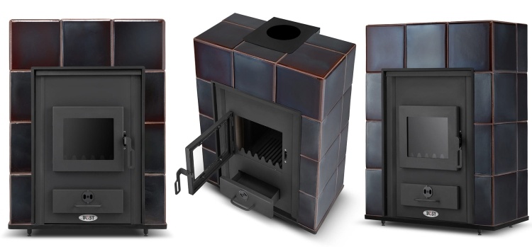 Kachel MARSYLIA met watermantel 14 kW, keramiek