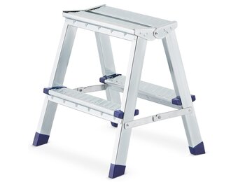 HIGHER huishoudladder tweezijdig 2x2 - Max 125 kg