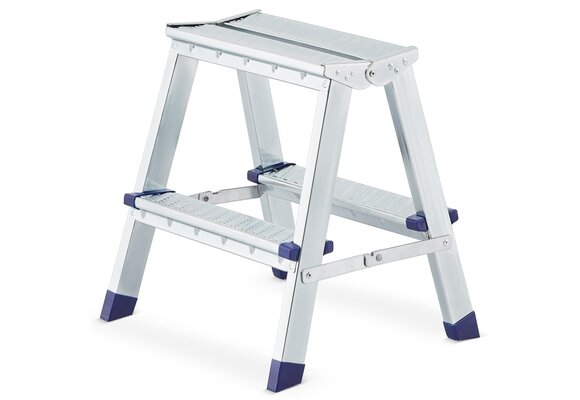 Huishoudtrap - 2x 2 treden -  2,42 m werkhoogte - tot 125 kg