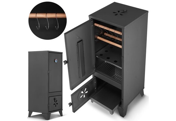 Rookoven 2-in-1  & grill staal - zwart - HIGHER