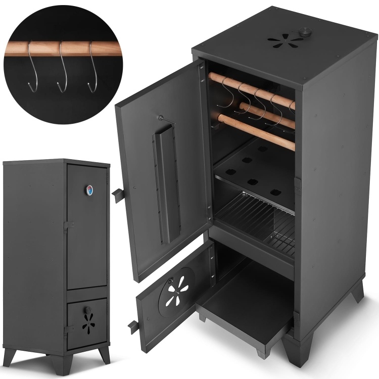 Rookoven 2-in-1  & grill staal - zwart - HIGHER