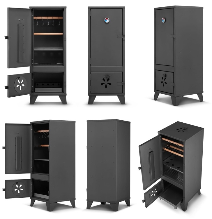 Rookoven 2-in-1  & grill staal - zwart - HIGHER