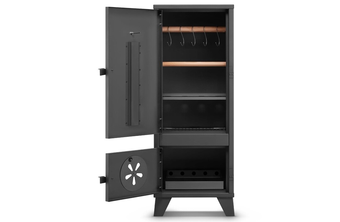 Rookoven 2-in-1  & grill staal - zwart - HIGHER