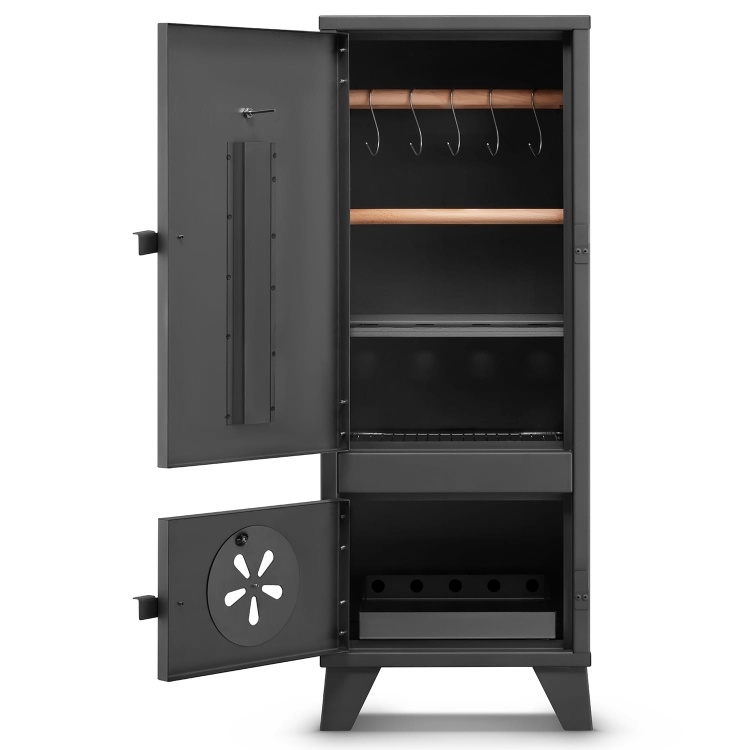 Rookoven 2-in-1  & grill staal - zwart - HIGHER