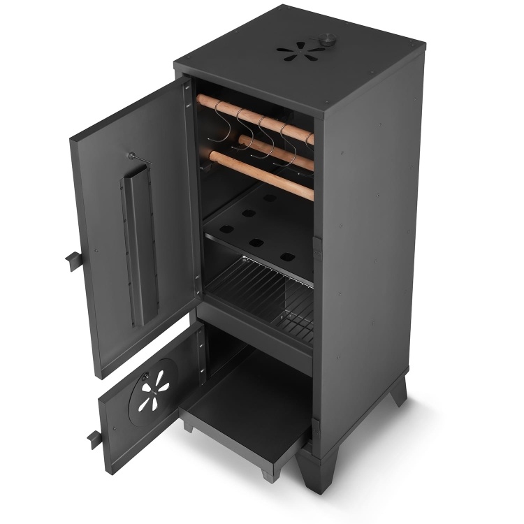 Rookoven 2-in-1  & grill staal - zwart - HIGHER